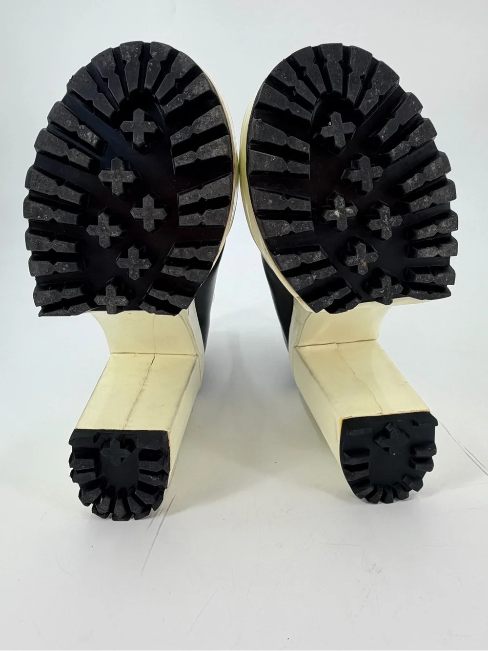 Current Mood Glow In The Dark Chunky Platform Rave Heels Lava Boots 7 FLAWS